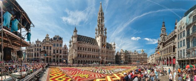 Vue panoramique de Bruxelles avec des bâtiments historiques