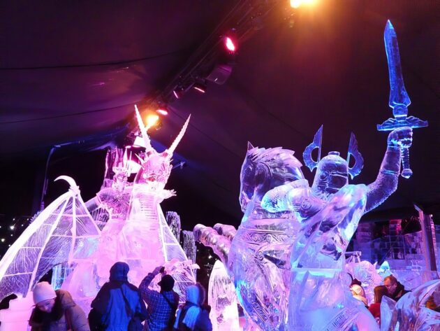 Le festival de sculptures sur glace de Bruges