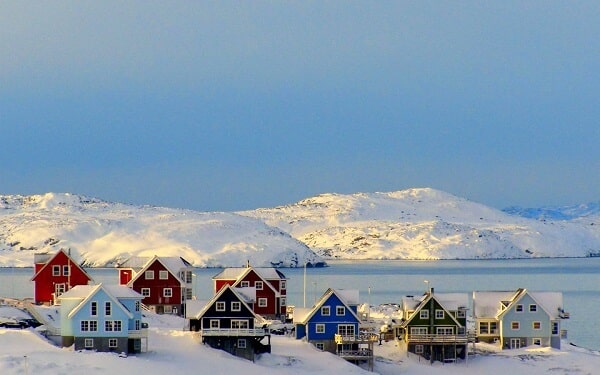 Groenland paysage village