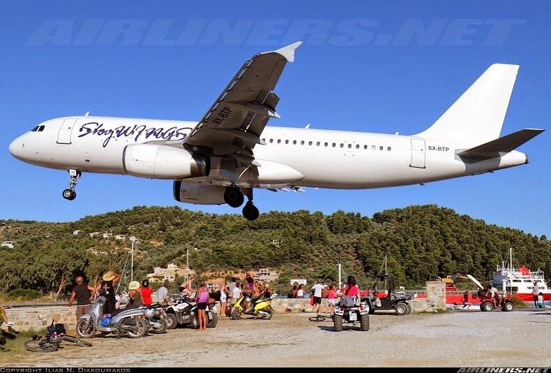 Skiathos aéroport Grèce