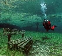 Grüner See, un parc qui se transforme en lac en été