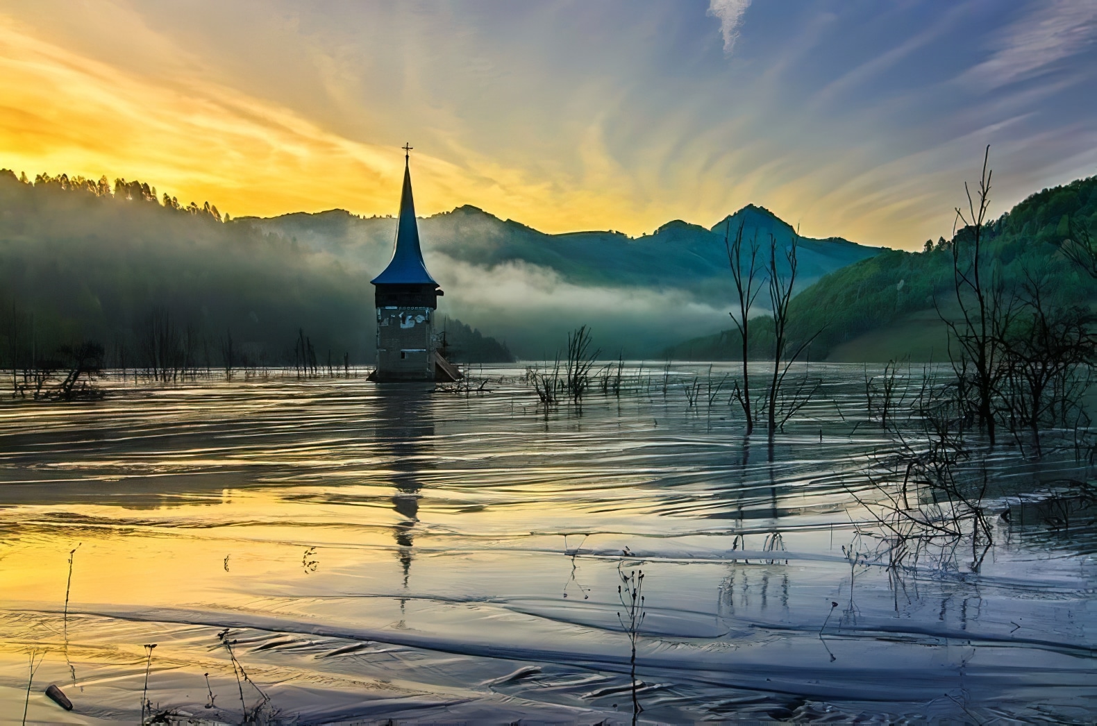 Geamăna: The Romanian Village Submerged by a Toxic Lake