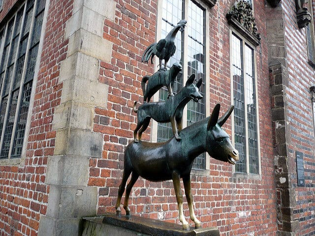 Statue Les Musiciens de Brême, en Allemagne