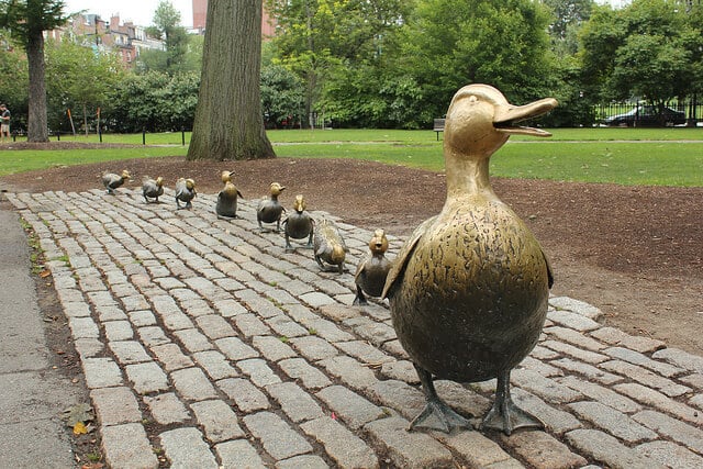 Statue Make Way for Ducklings à Boston