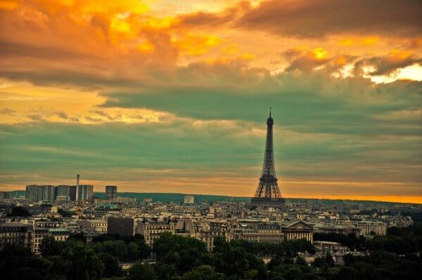 Tour Eiffel, coucher soleil