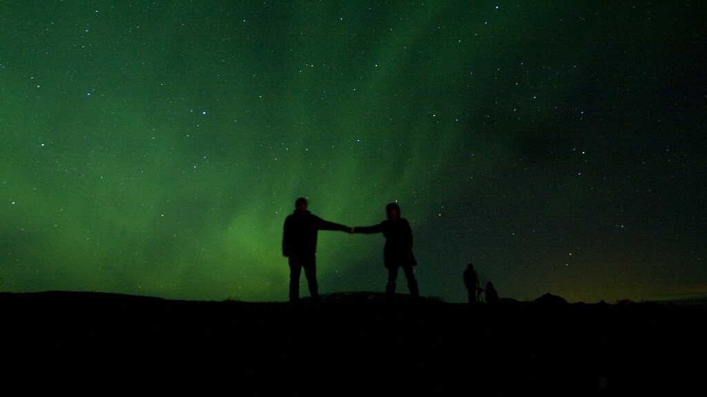 Aurores boréales, Reykjavik, Islande