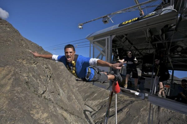 Nevis Bungy Jump, saut a l'élastique Queenstown, Nouvelle Zélande