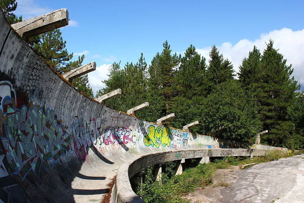 Piste de bobsleigh abandonnée de Sarajevo, Mont Trebevic, Bosnie