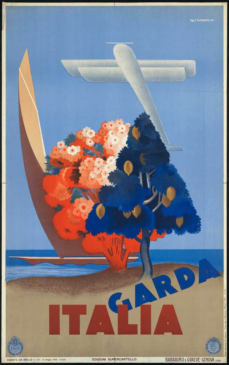posters affiches vintage promouvant le tourisme et le voyage dans le passe