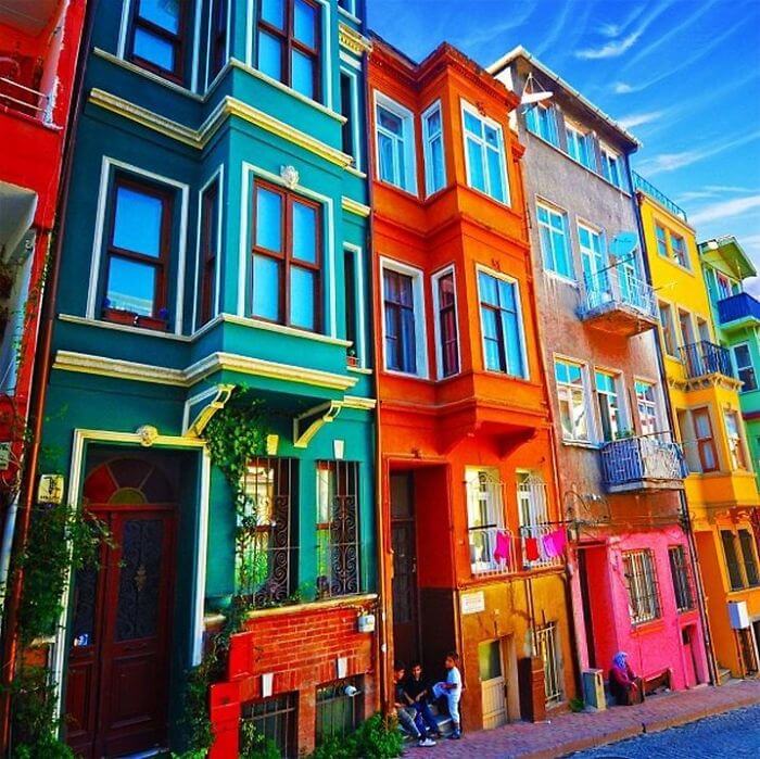 Bâtiments les plus colorés du monde, couleurs