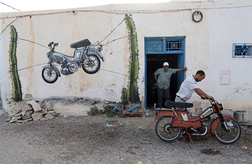 Djerbahood, Erriadh, Tunisie, street-art musée à ciel ouvert