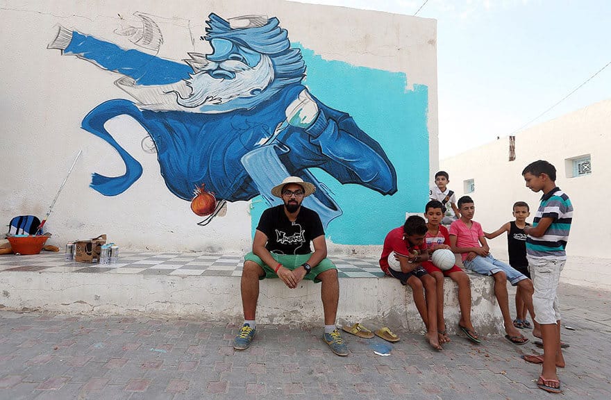 Djerbahood, Erriadh, Tunisie, street-art musée à ciel ouvert