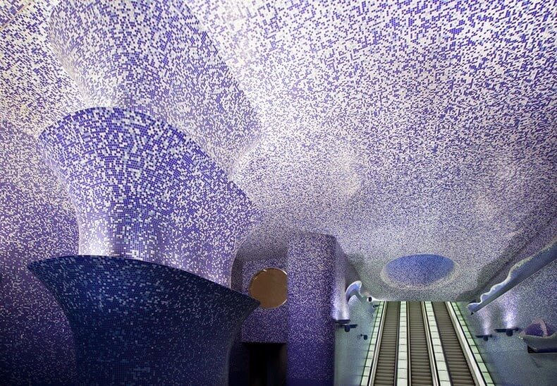 Station de métro Toledo, Naples, galerie d'art Italie
