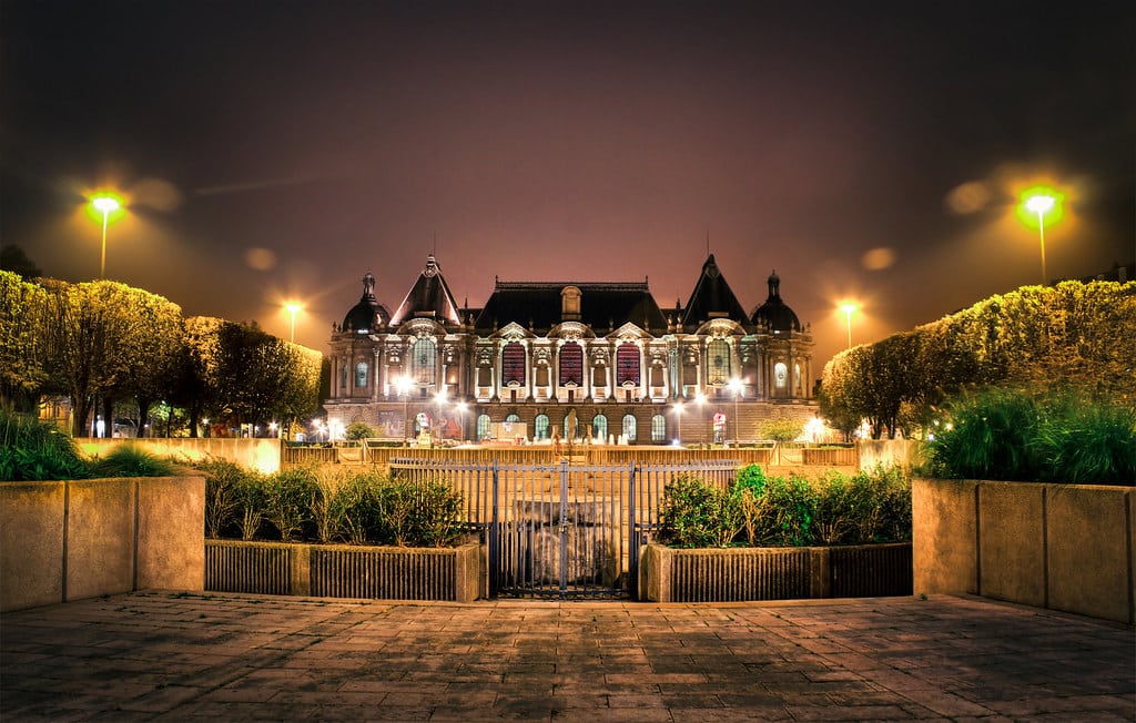 Le palais des Beaux-Arts de Lille de nuit