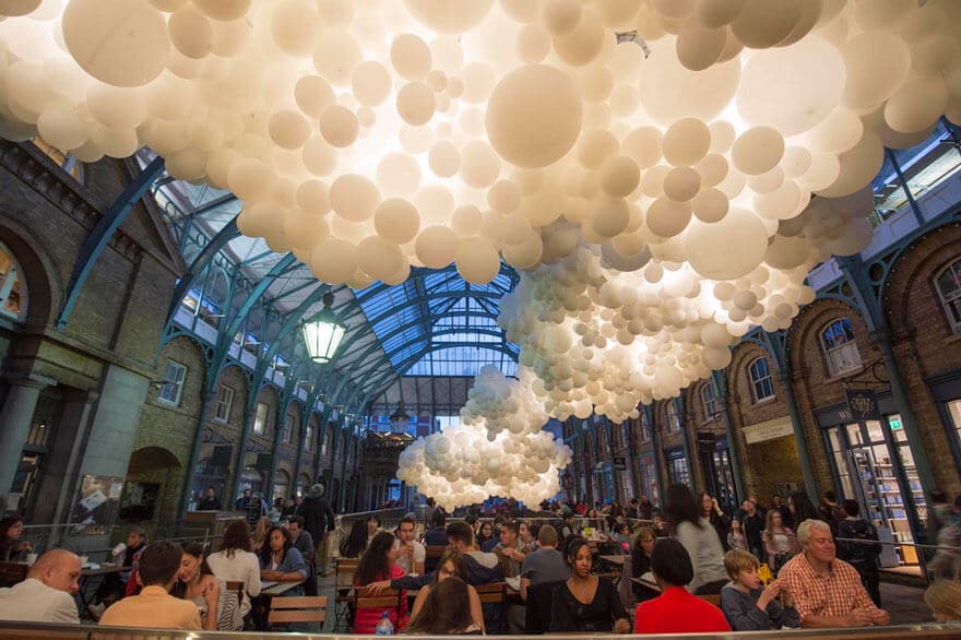 Charles Pétillon, ballons, Covent Garden, Londres