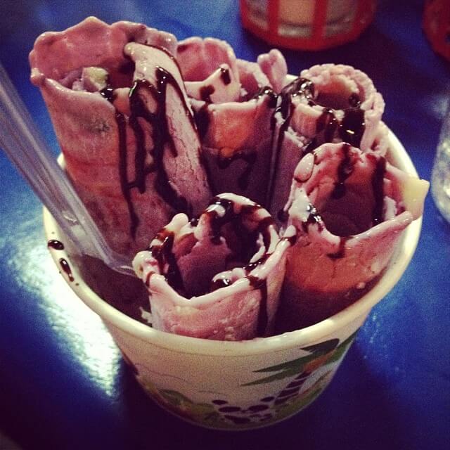 ice cream rolls, Thailande