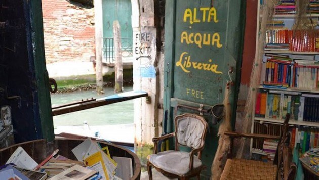 La librairie Acqua Alta à Venise