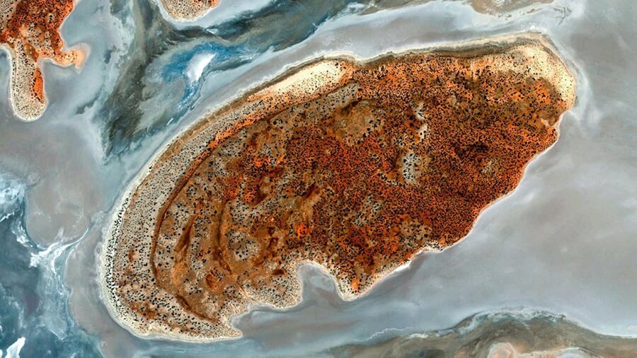 photos de satellites de Google Earth, paysages étranges