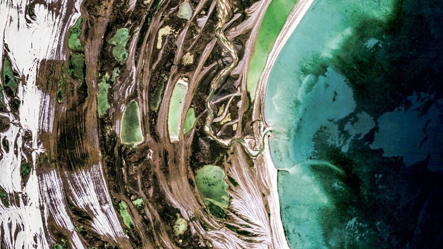 photos de satellites de Google Earth, paysages étranges