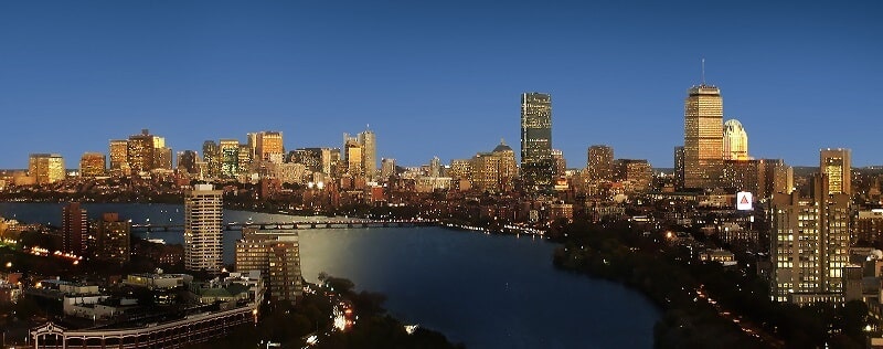 vue panoramique du centre de Boston