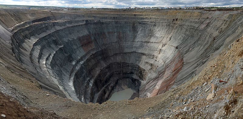 Mine Mir à Mirny en Russie