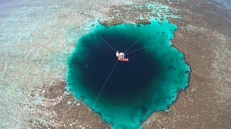 Dragon hole in China, blue hole