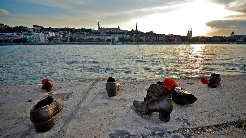 Chaussures au bord du Danube à Budapest