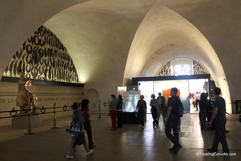 Intérieur du musée de l'Arc de Triomphe