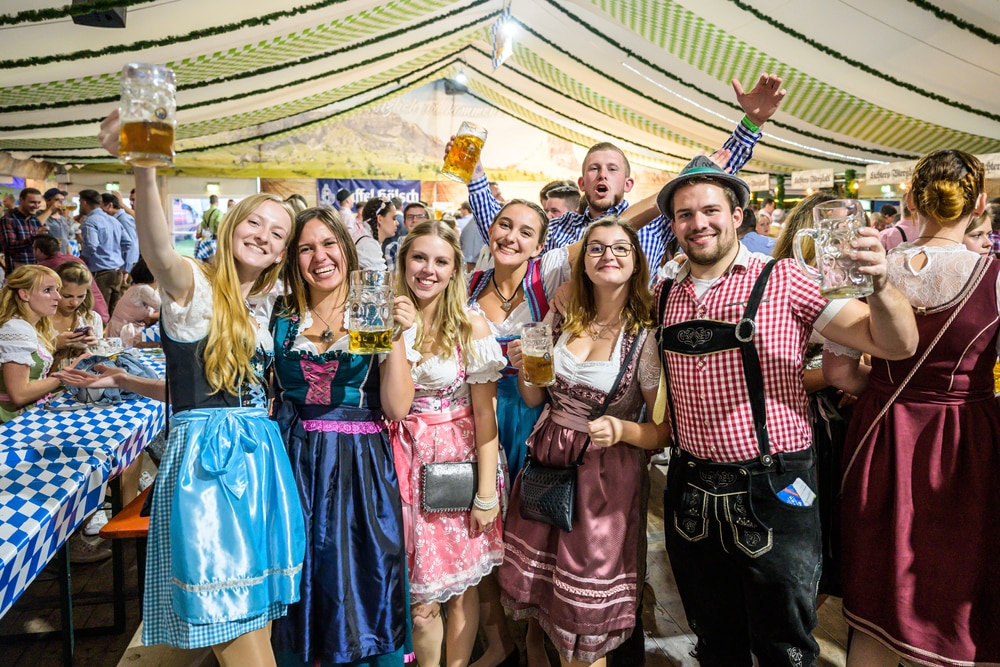 Bannière Décoration Oktoberfest 180x90 Cm - Polyester, Motifs Bavarois, Pour Intérieur/extérieur, Fête De La Bière