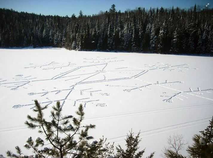 Snow tagging, Canada en hiver