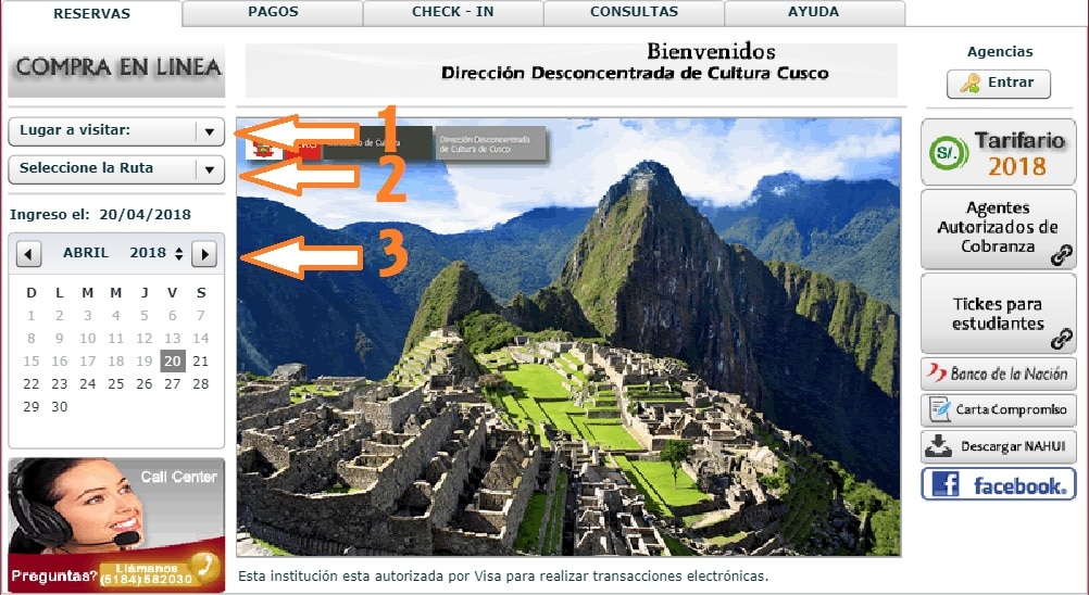Billet Machu Picchu, site officiel