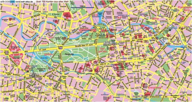 Cartes et plans détaillés de Berlin