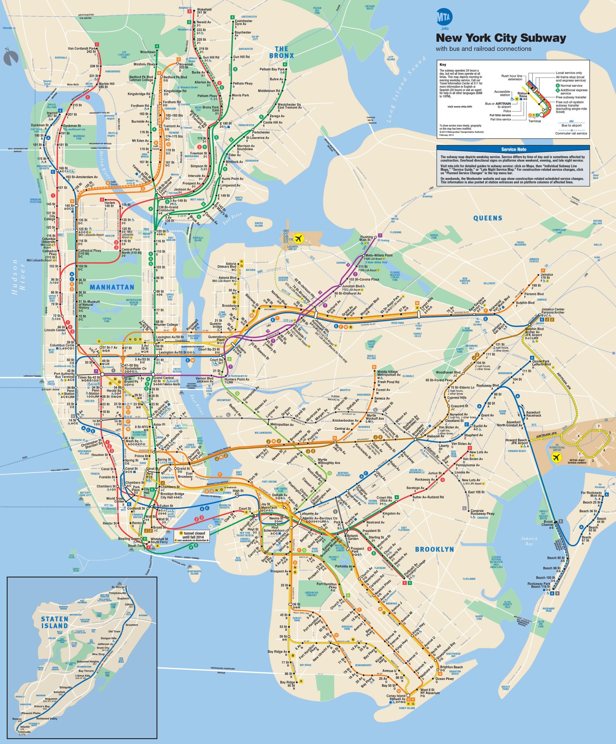 Mappa e pianta della metropolitana di New York