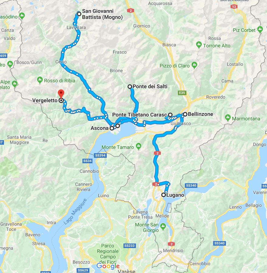 Itinéraire séjour Ascona Locarno