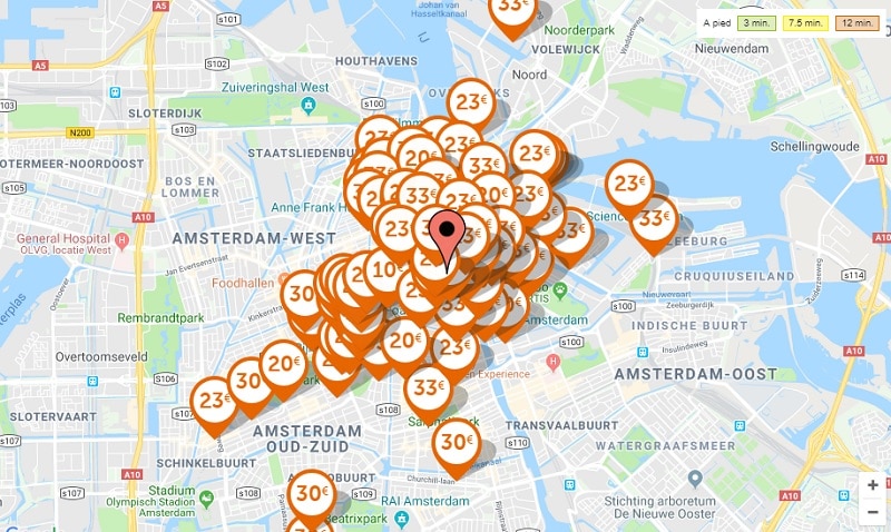 Carte parking pas cher à Amsterdam
