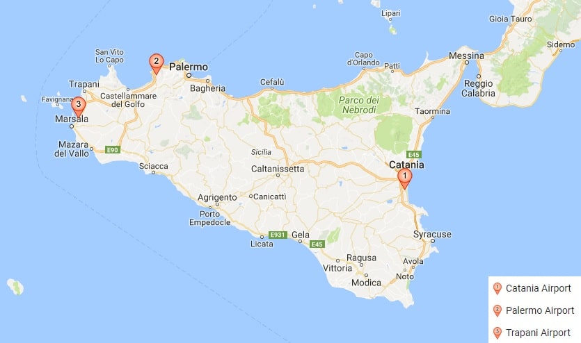 Sicily Airports List 37 Airports In Italy List Map Of Major Sicily Airports List 37 Airports In Italy List Map Of Major