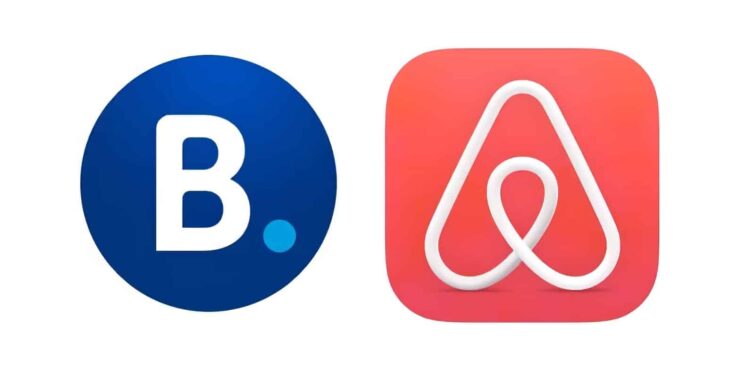 Comparaison visuelle entre Airbnb et Booking