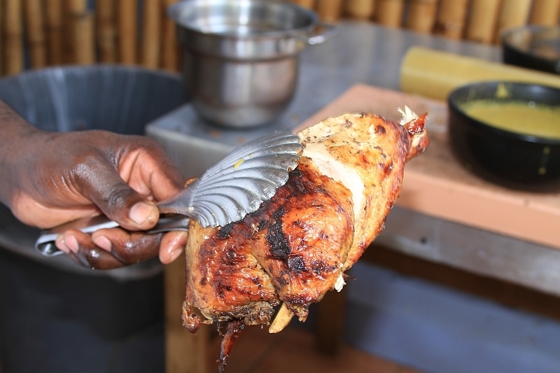 Spécialité jerk chicken, Jamaïque
