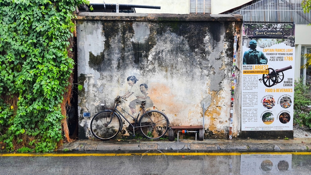 Street-art dans le quartier de Georges Town à Penang