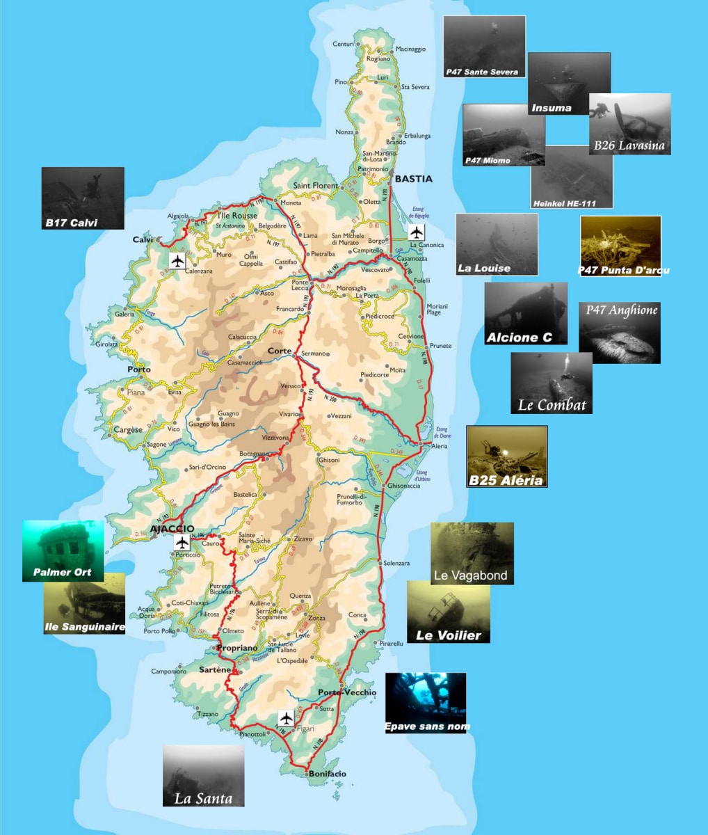 Mappa della Corsica