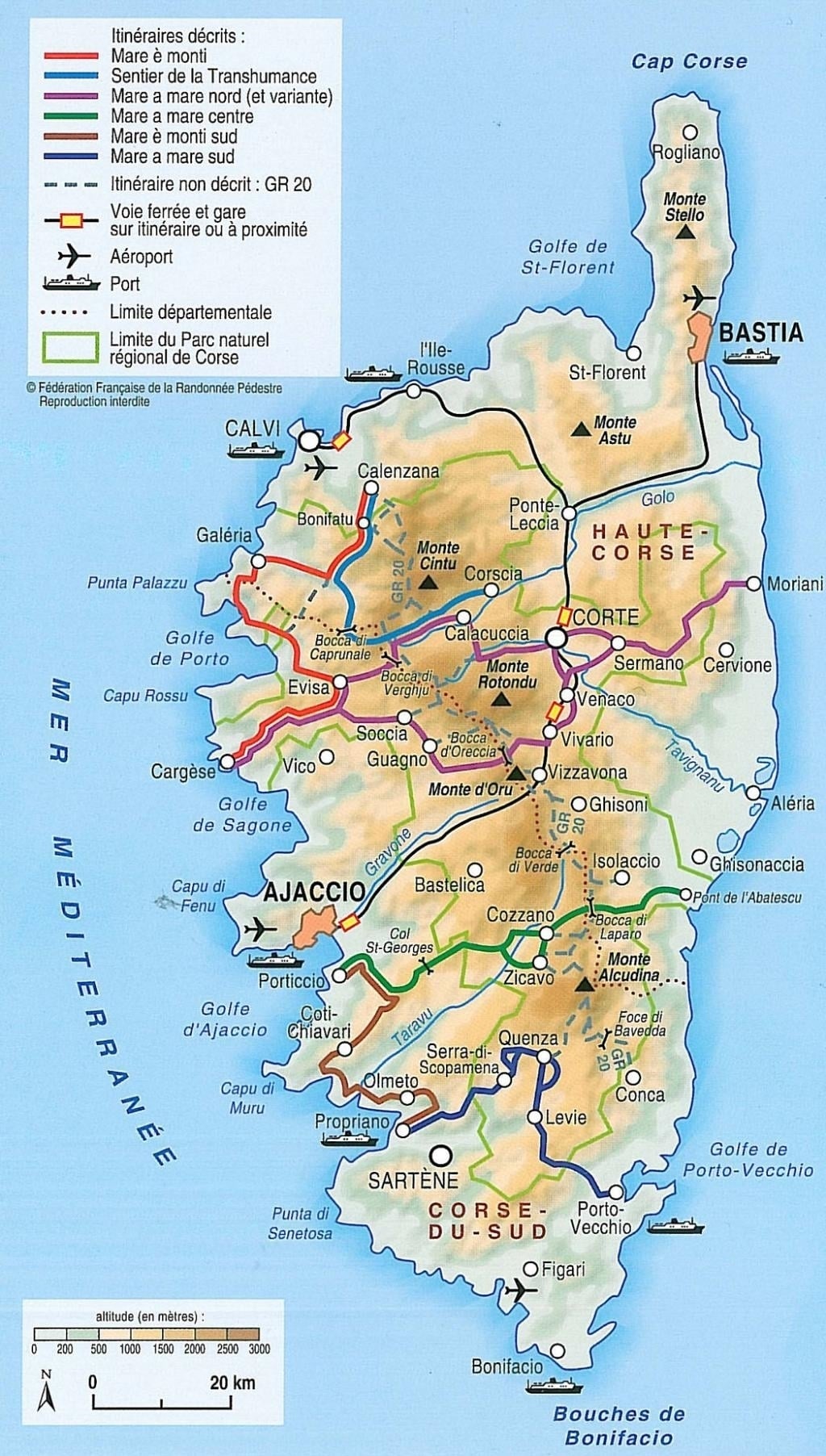 Mappa della Corsica