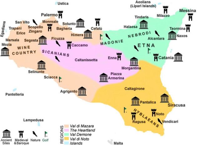 Cartes et plans de Sicile