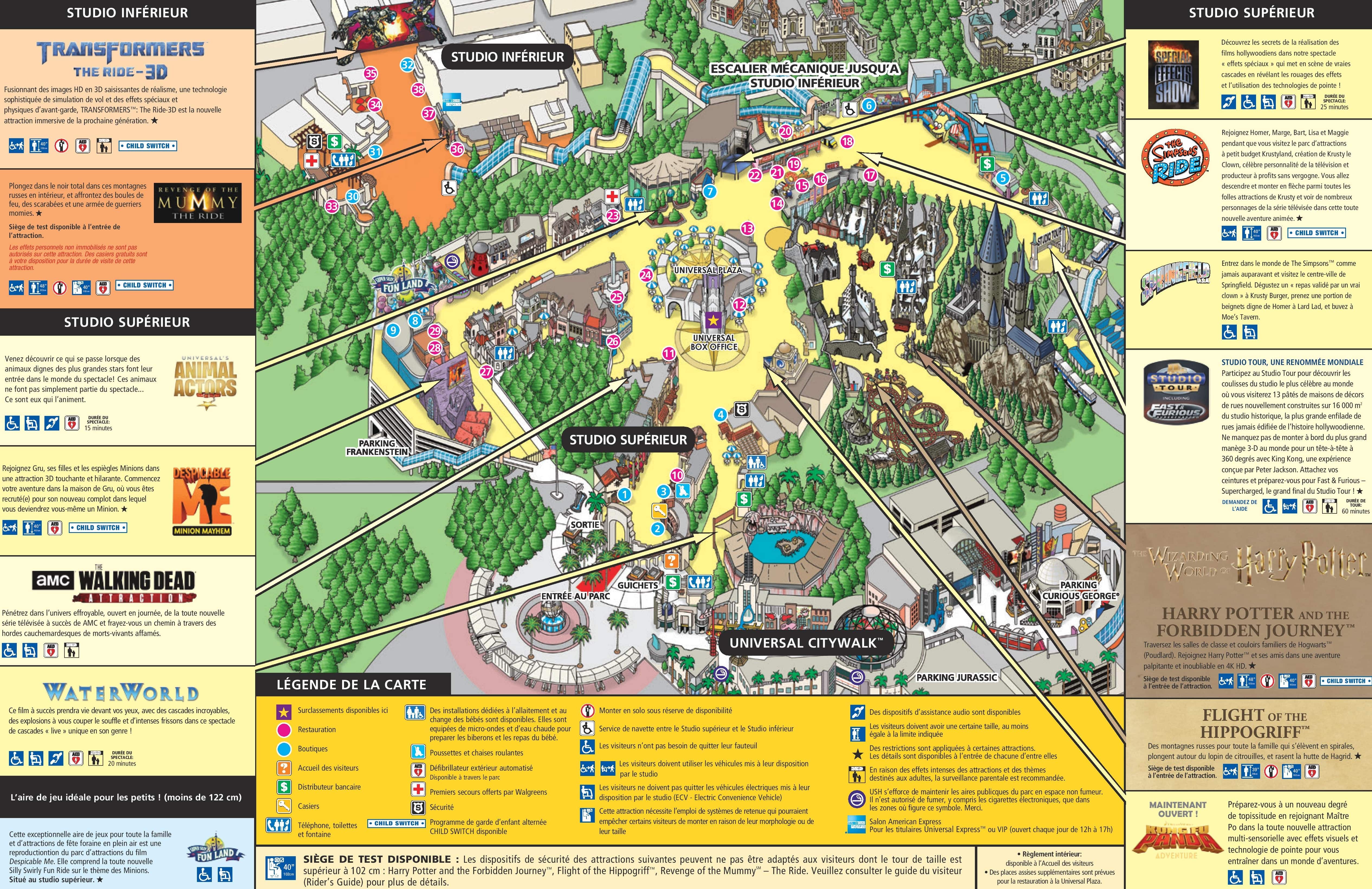 Universal Studios Hollywood Park Map PCSCES