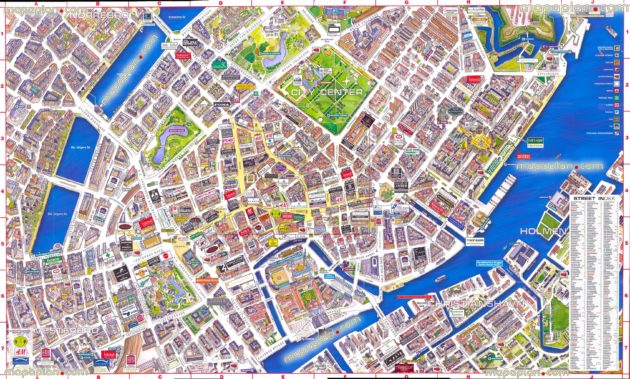 Cartes et plans détaillés de Copenhague