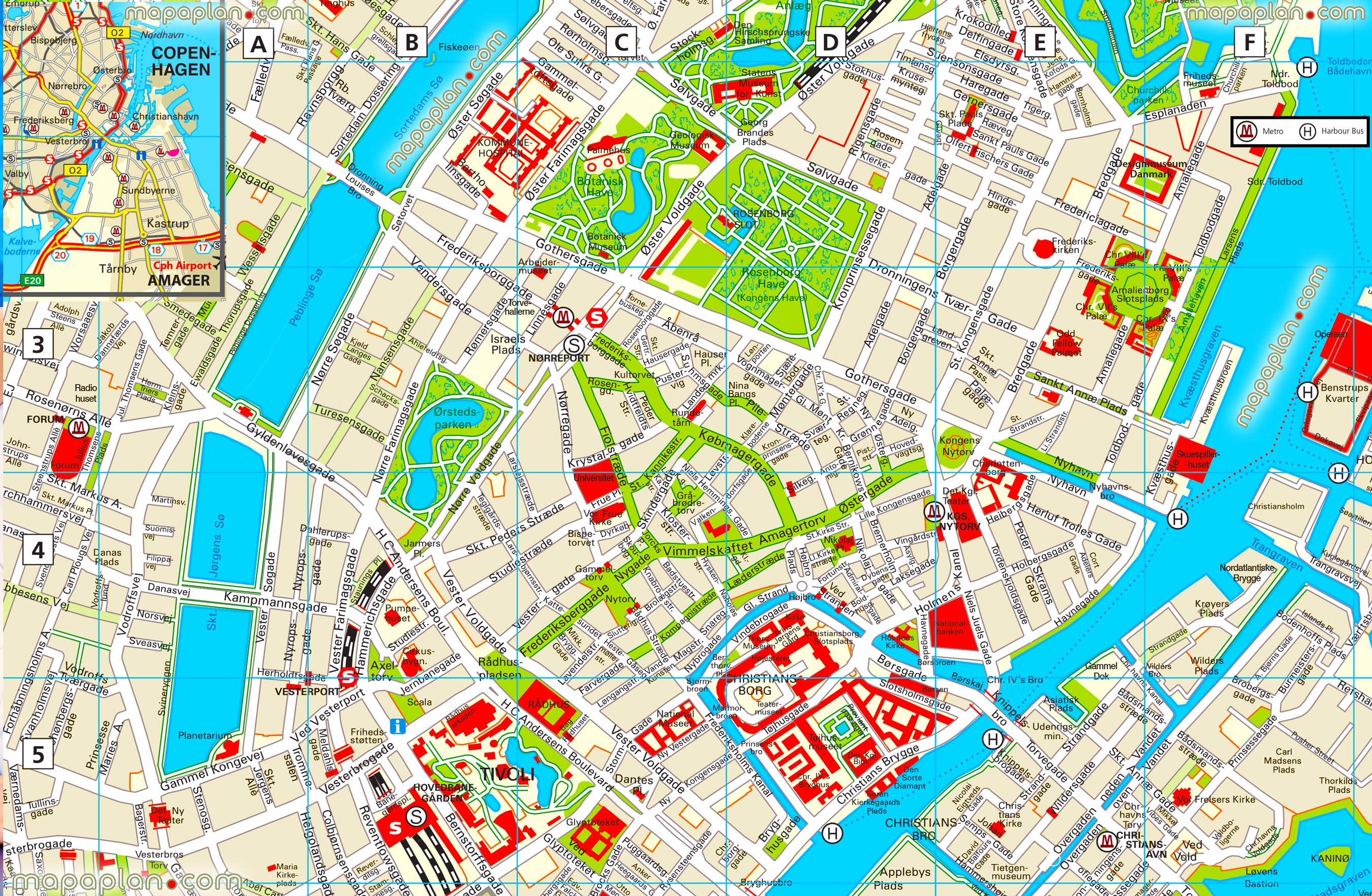 copenhagen map tourist pdf