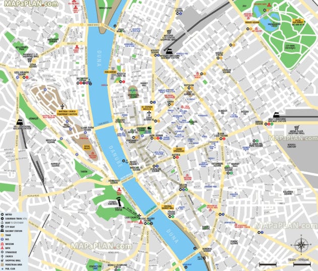 Cartes et plans détaillés de Budapest