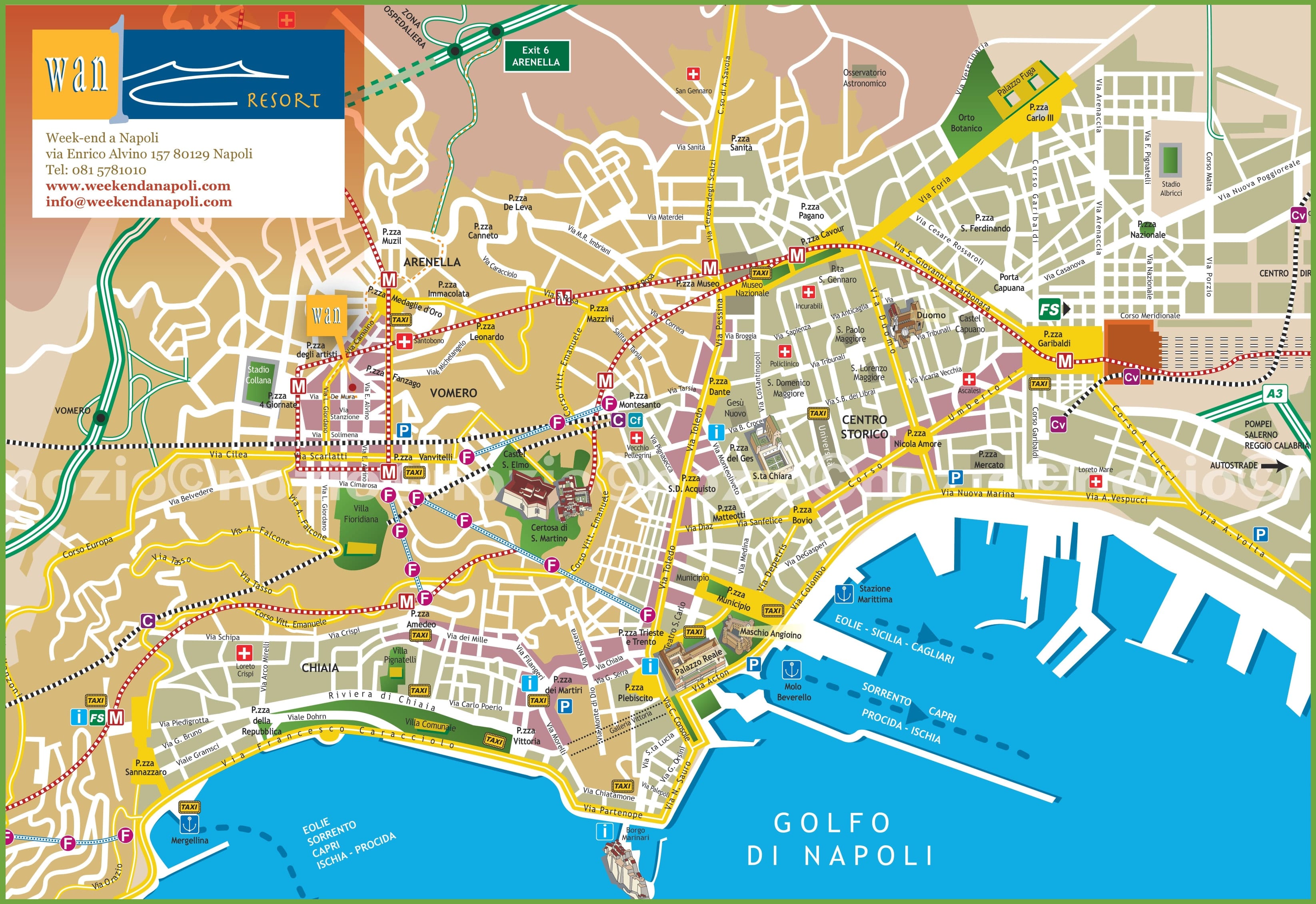 naples tourist attractions map
