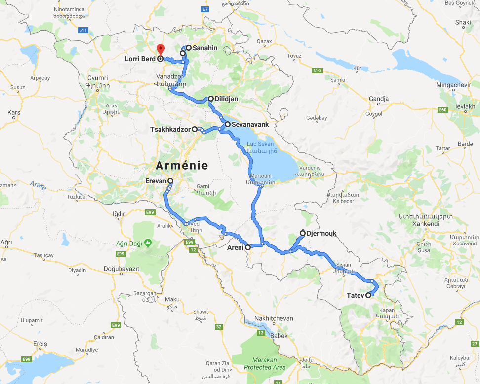 Itinéraire voyage Arménie