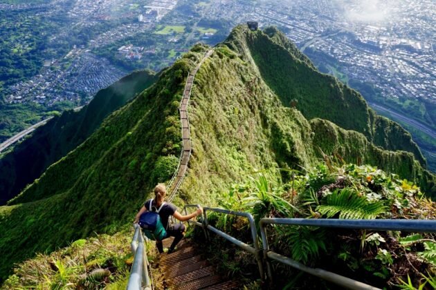 les Haikus Stairs escalier du paradis à Hawai