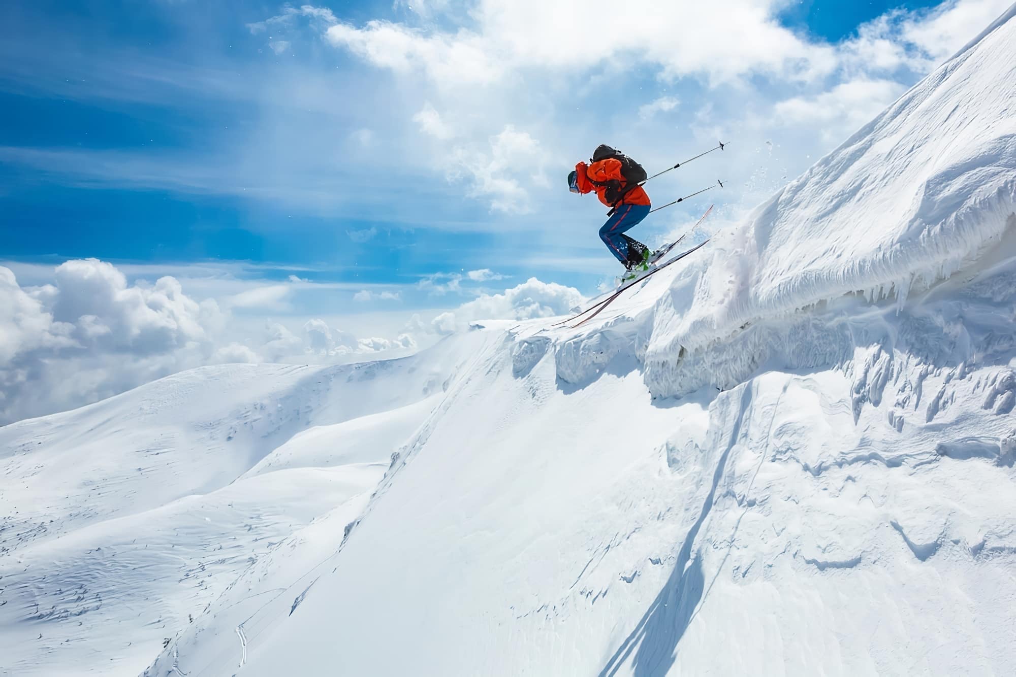ski freeride dans les Alpes